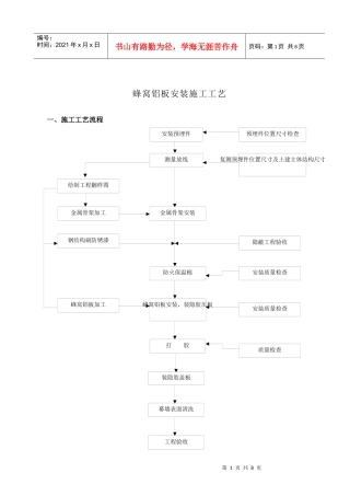 蜂窝铝板施工工艺