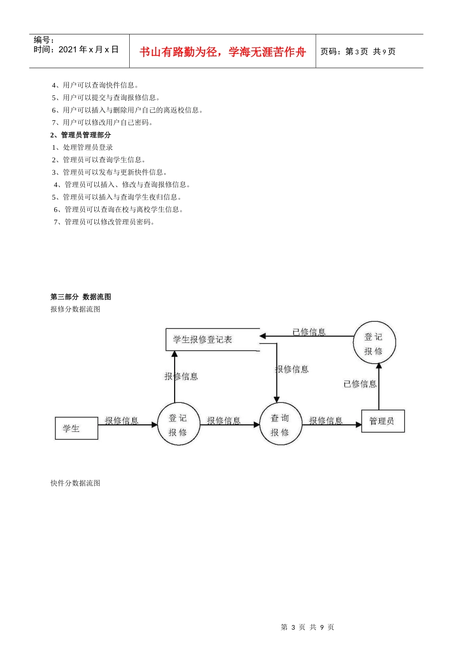 (贝塔小组第11次作业)学生宿舍管理系统需求分析说明书_第3页