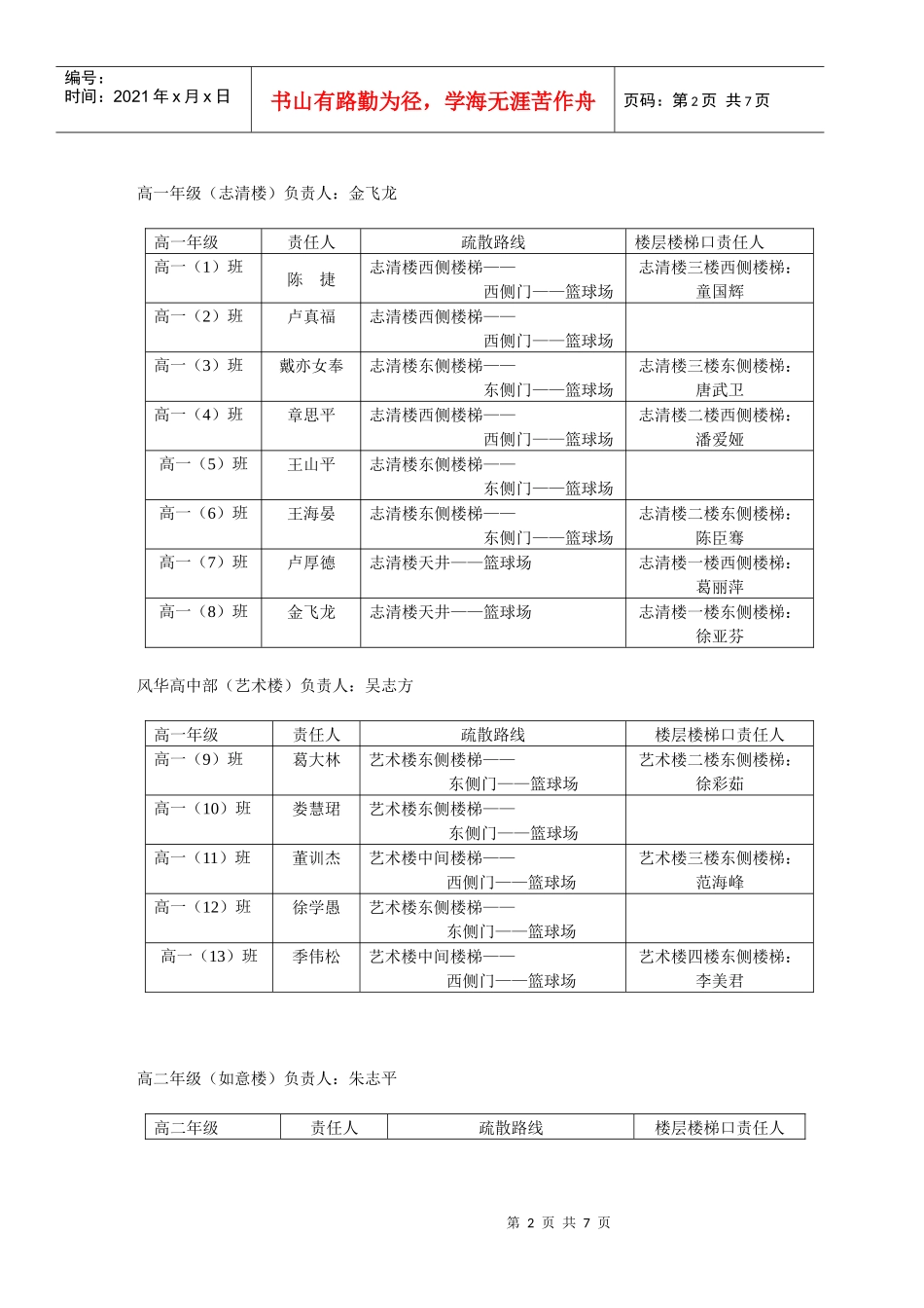 安全疏散预案_第2页