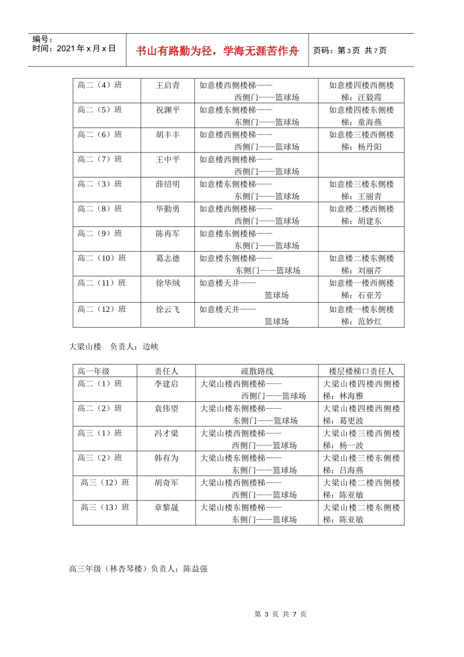 安全疏散预案_第3页