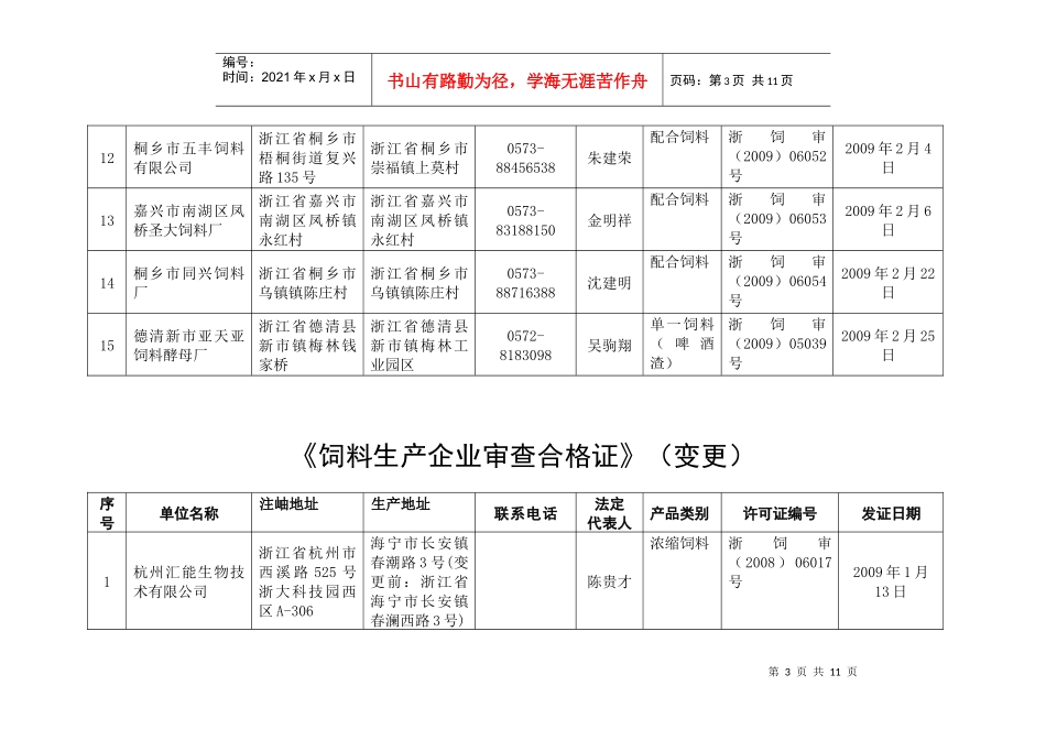 动物源性饲料产品生产企业安全卫生合格证_第3页