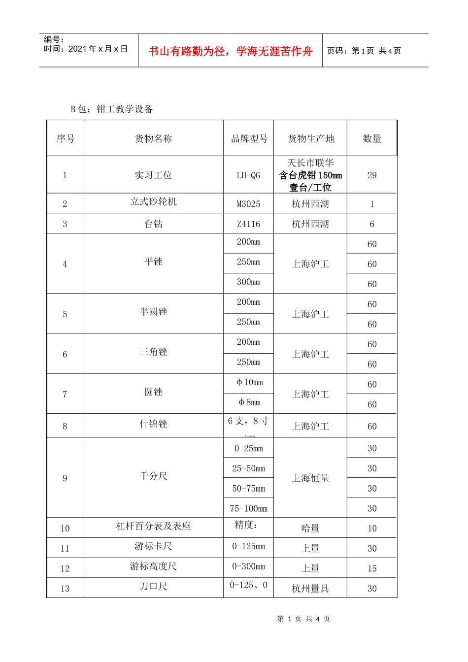 B包钳工教学设备_第1页