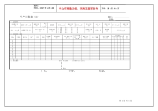生产日报表（B）