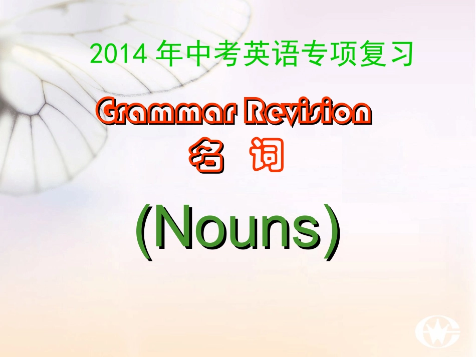 九年级英语新目标中考专项---名词复习课件_第1页