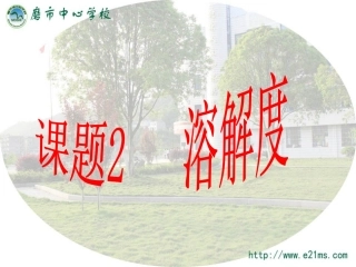 《溶解度》课件