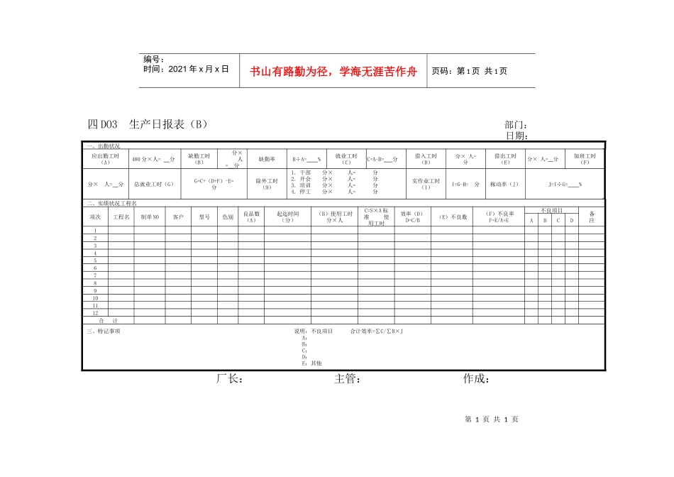 D03B生产日报表（B）_第1页