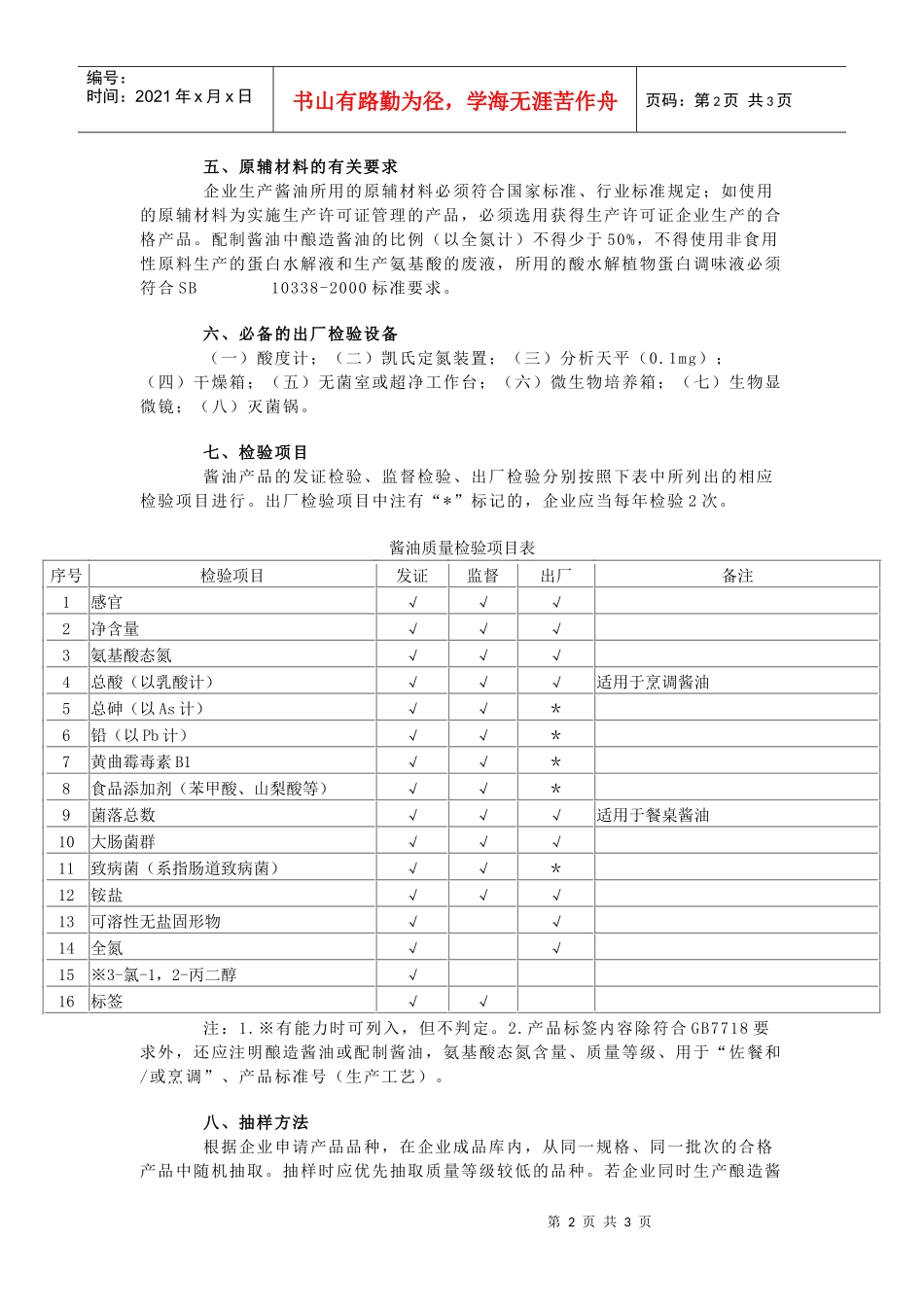 酱油生产许可证审查细则(1)_第2页