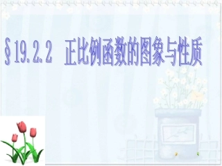 卢松安《正比例函数的图象与性质》（演示文稿）