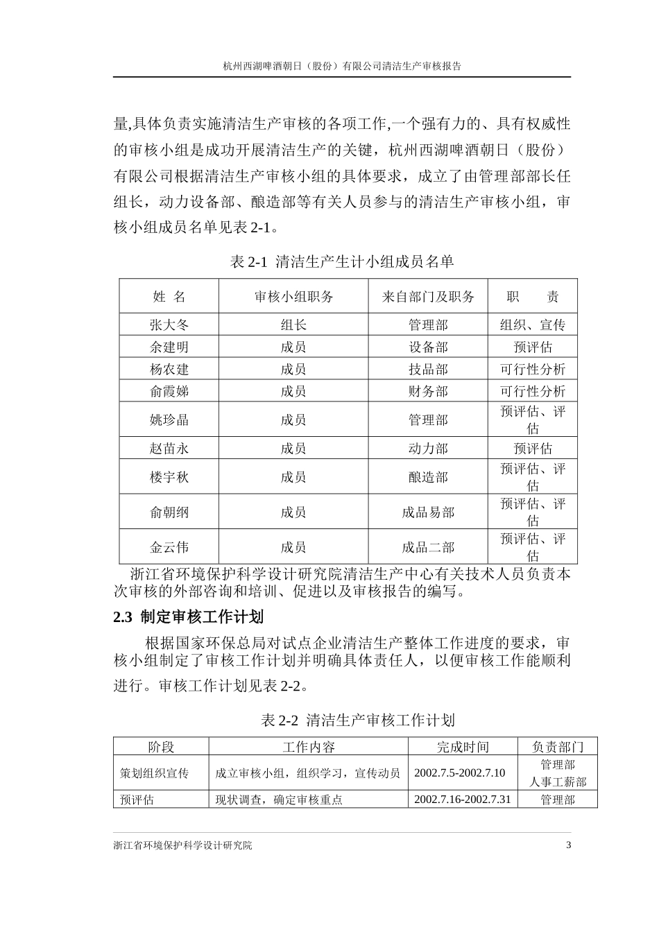 西湖啤酒清洁生产审计报告_第3页