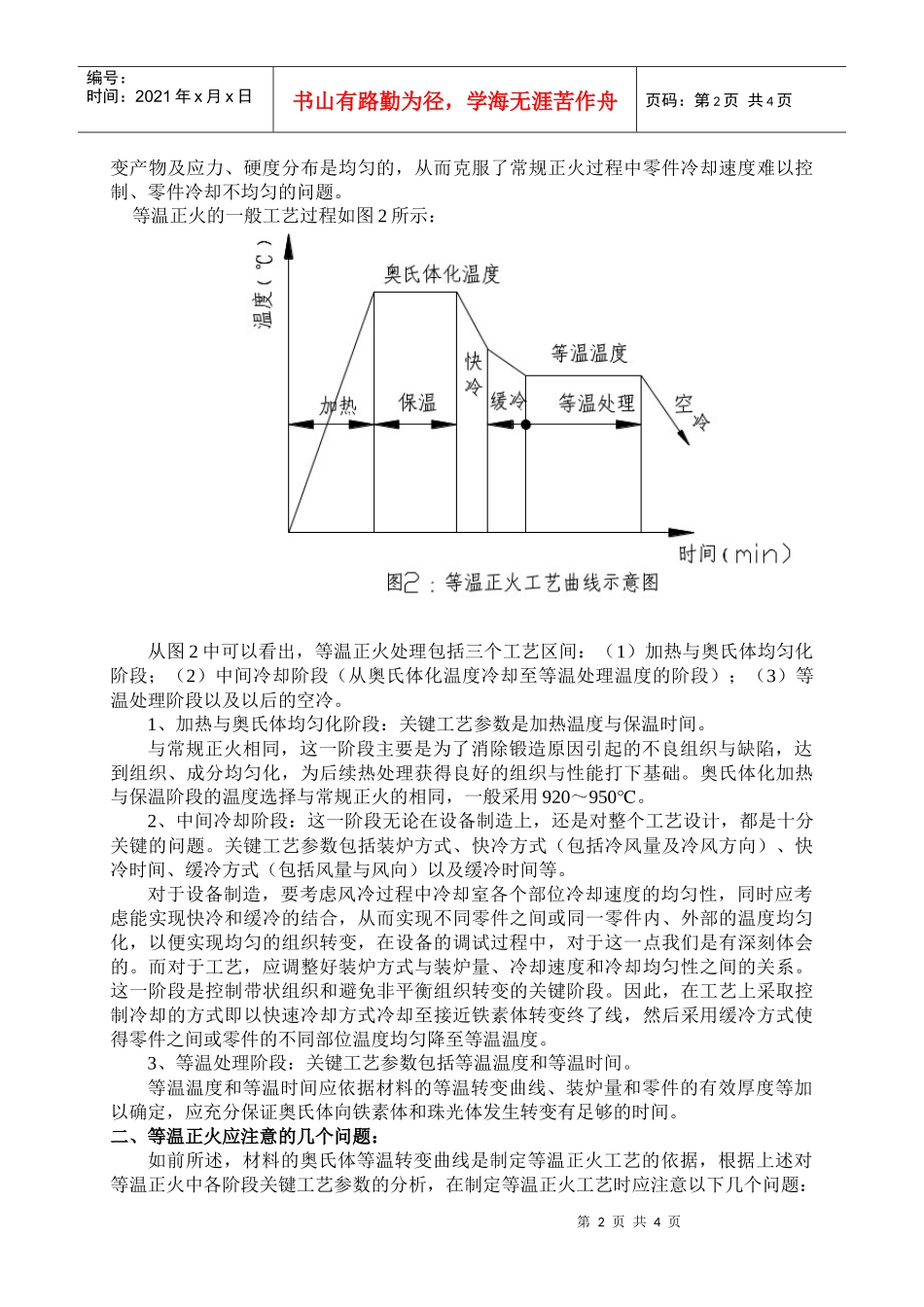 浅谈齿轮锻坯等温正火工艺_第2页