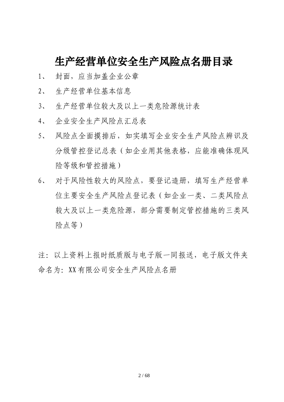 安全生产风险点名册_第2页