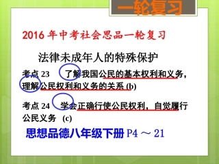 公民的权利和义务（考点23、24）