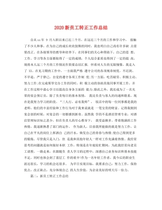 新员工转正工作总结  (2)