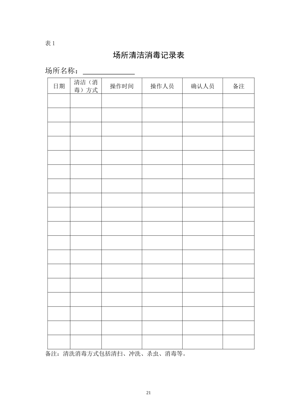 食品生产企业质量安全管理通用规范(记录表单)_第1页