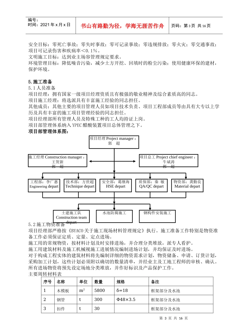 BYACO南京扬子石化醋酸项目仓库-维修车间土建施工方案循环水施工方案_第3页
