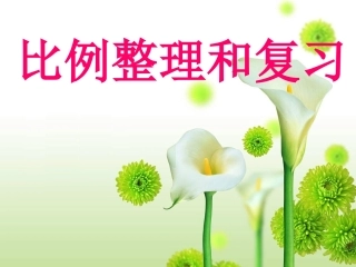 2015最新人教版六下第四单元《比例》整理和复习