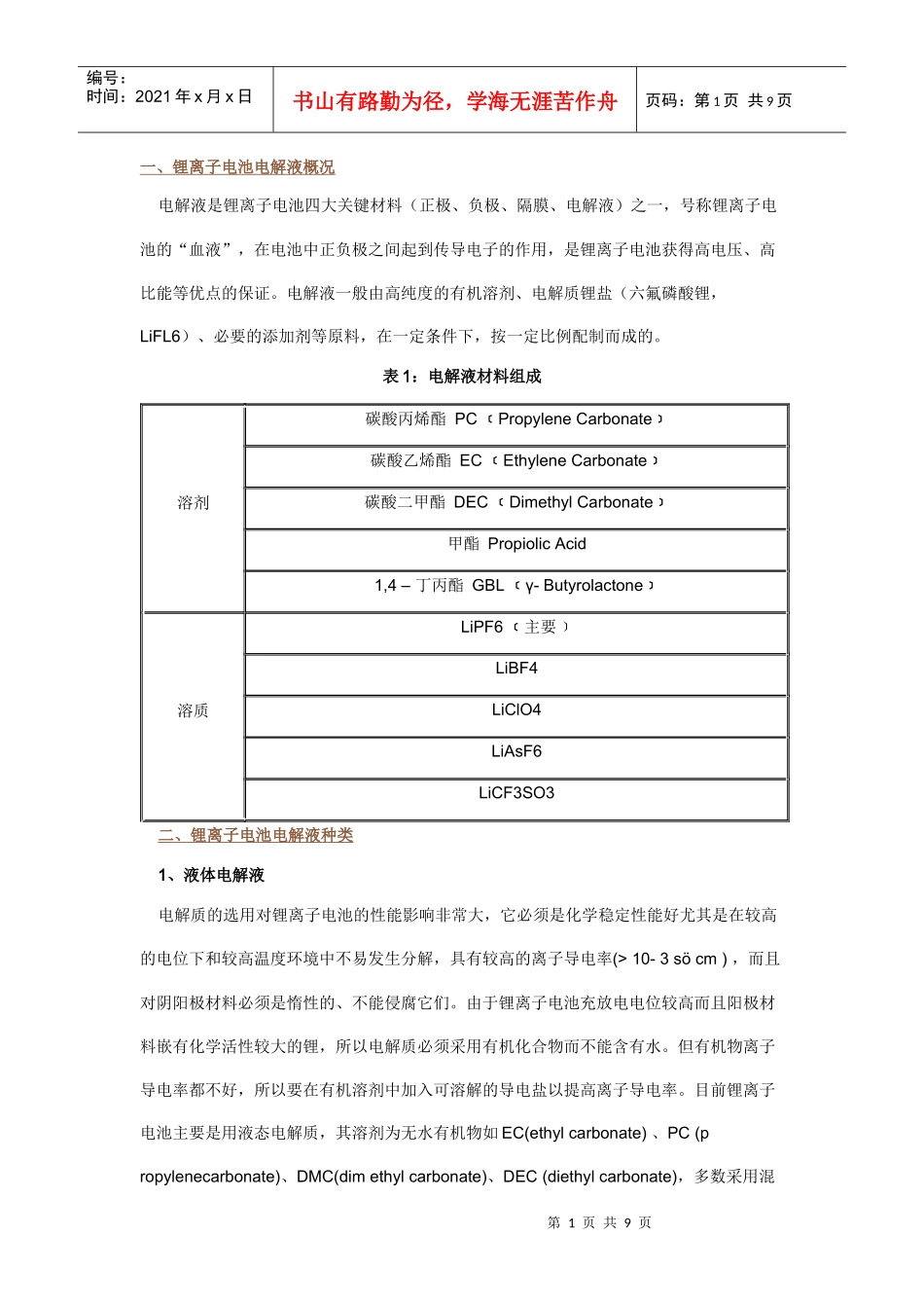电解液生产企业_第1页