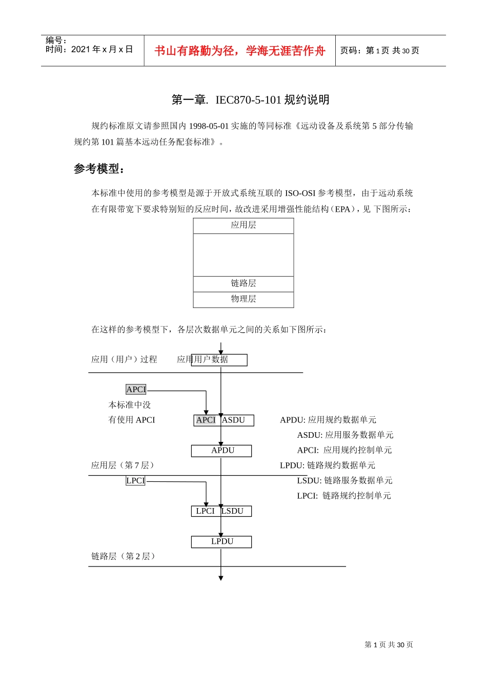 IEC60870-5-101规约说明(DOC31页)_第1页