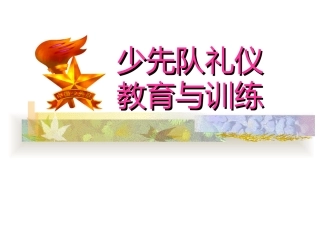 规范少先队礼仪(中队辅导员培训)-(1)
