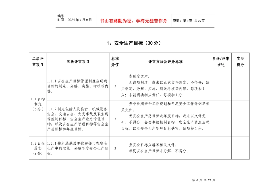 水利水电施工企业安全生产标准化评审标准(试行稿)_第3页