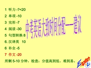2016年中考英语作文突破模板--中考作文23张幻灯片