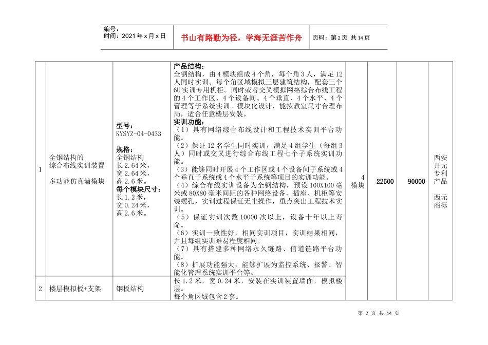网络综合布线工程技术实训室_第2页
