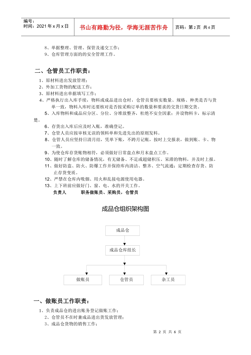 XXXX年车间及仓库管理计划_第2页