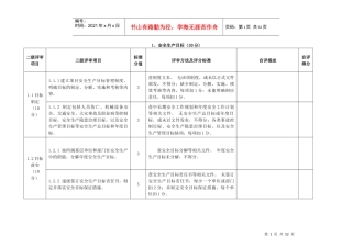 水利安全生产标准化自评报告评审表格