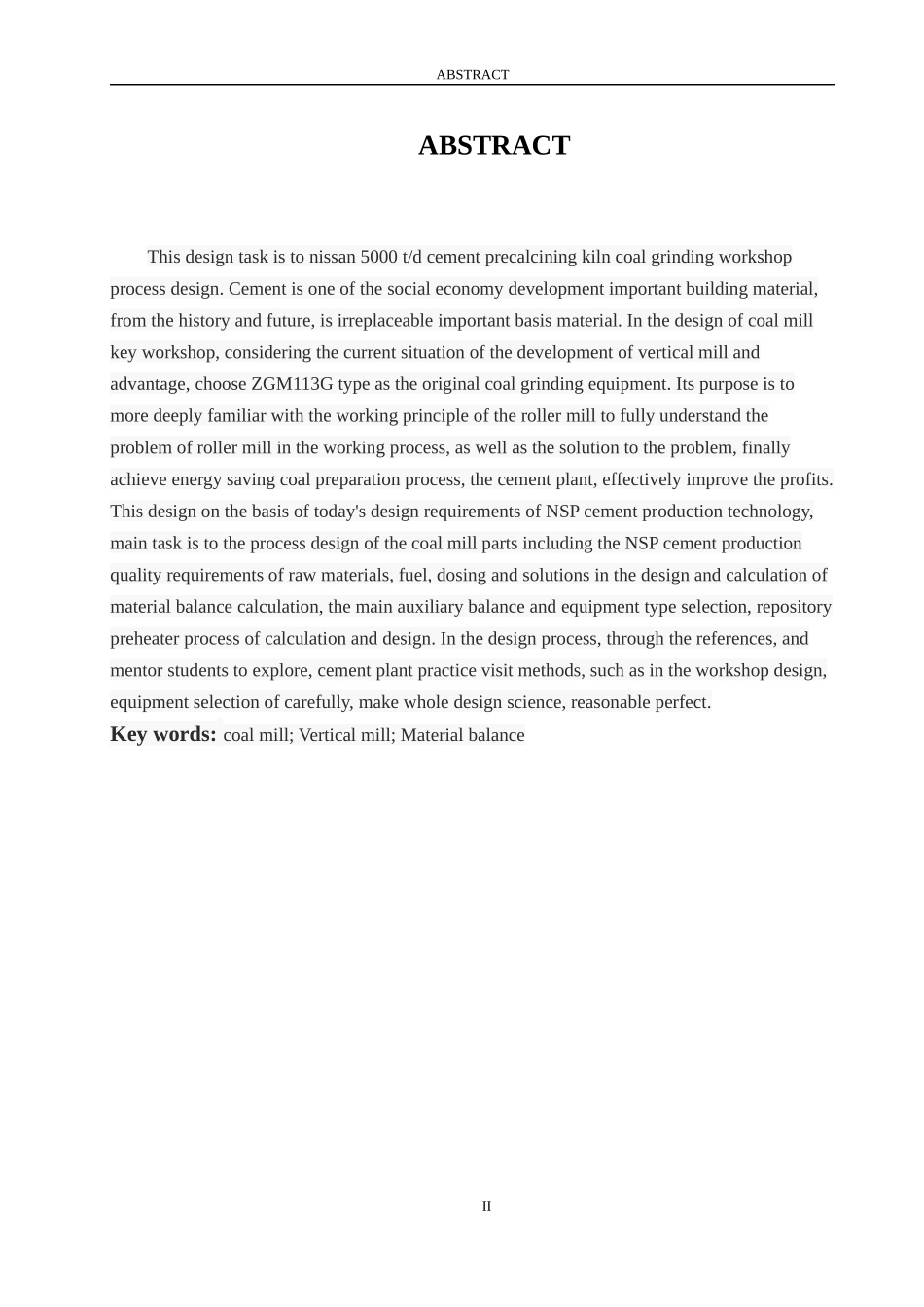 日产5000吨熟料预分解煤磨车间设计_第3页