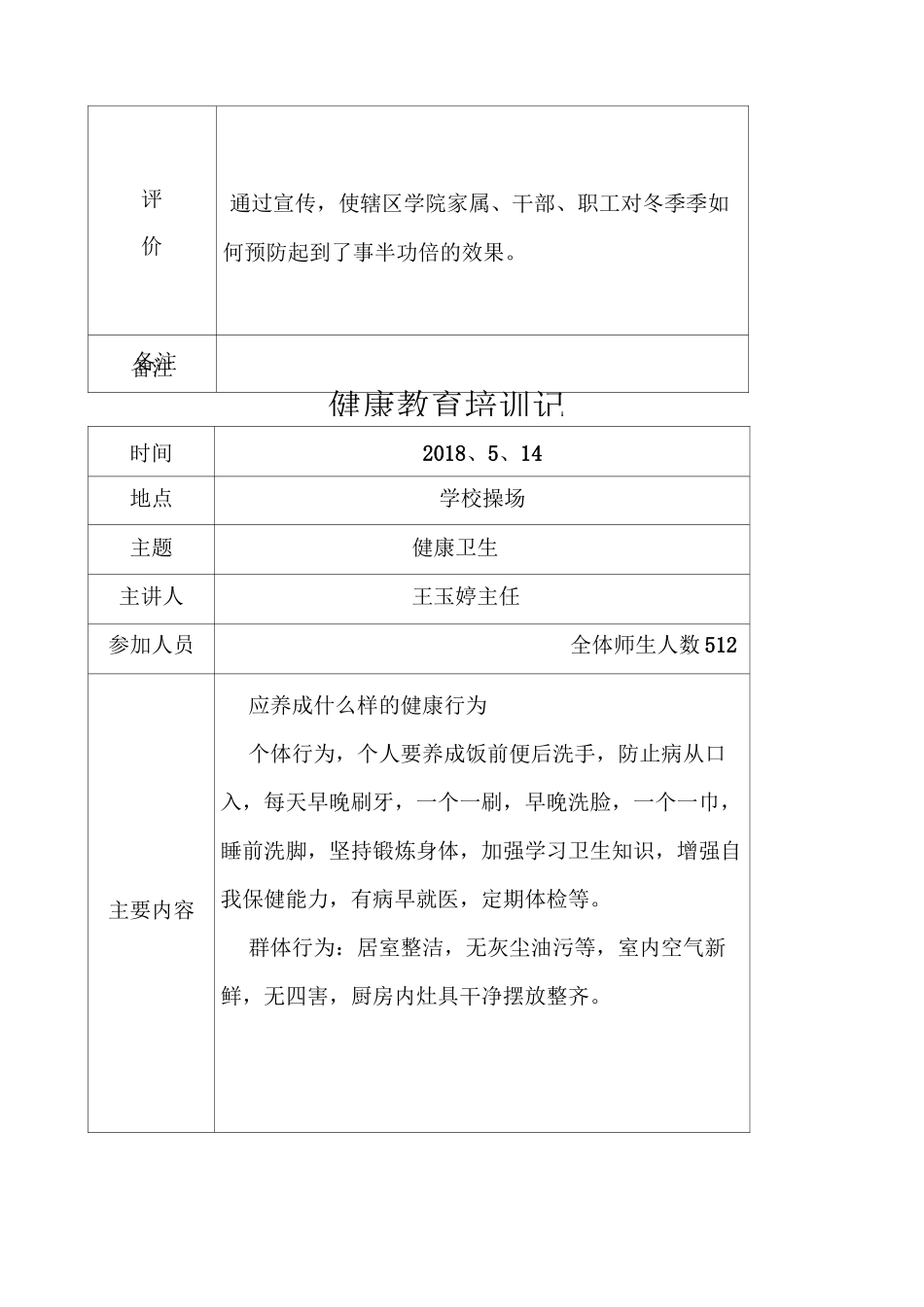 健康教育培训记录 _第2页