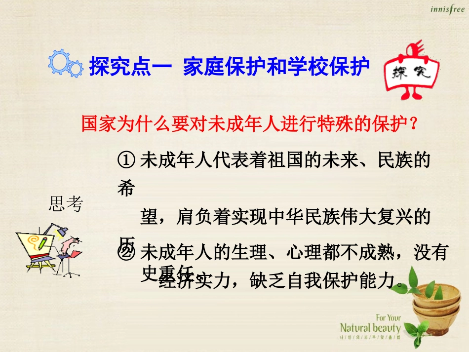 【学练优】2016年七年级政治下册第四单元第八课第1框特殊的保护，特殊的爱课件2新人教版_第3页