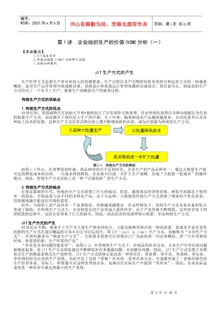 《精益生产之JIT管理实战》讲义