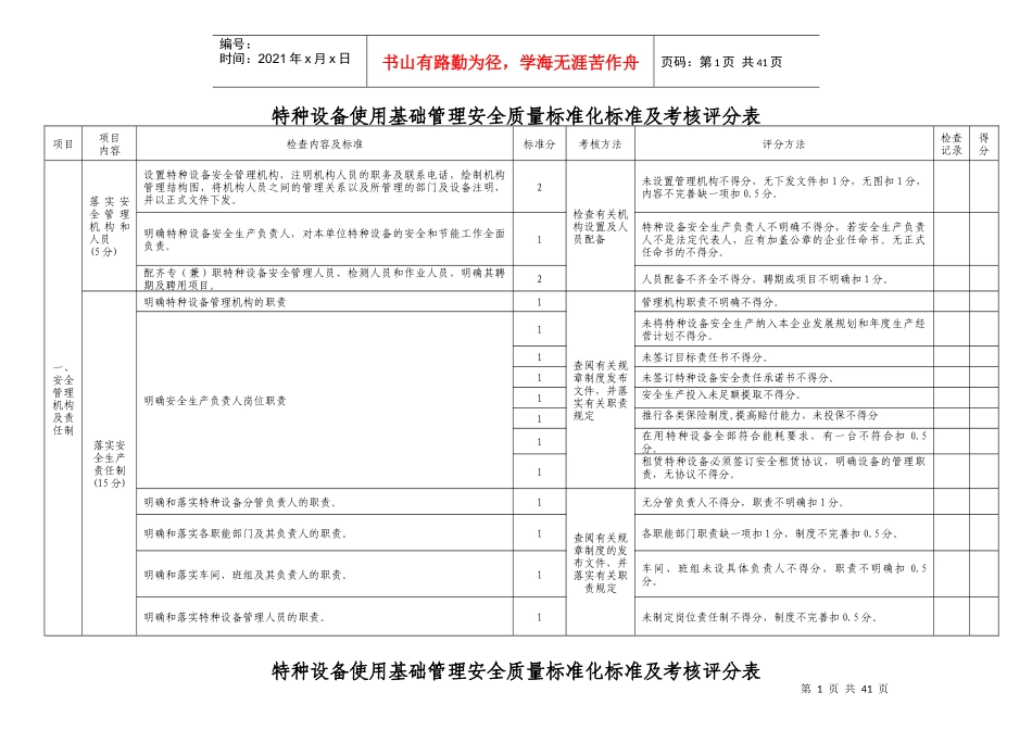 特种设备评分表_第1页