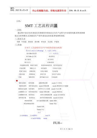 SMT工艺流程讲议