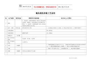 餐具清洗消毒工艺说明