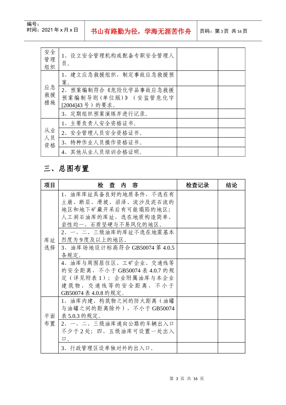 成品油批发经营单位安全检查标准_第3页