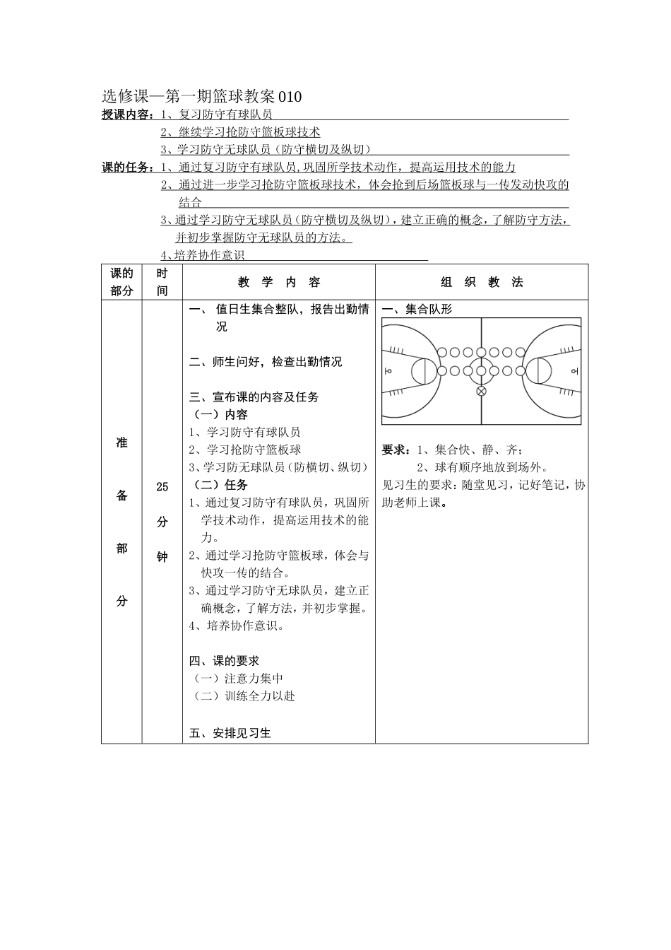 第一学期篮球选修课教案10_第1页
