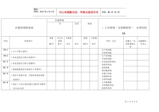5S工序管理、交货期管理目视检查表