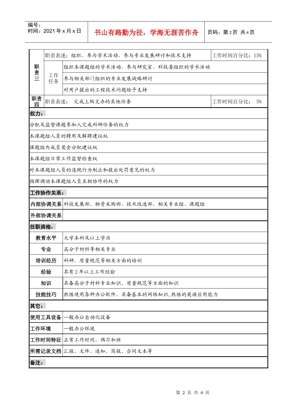 课题组组长职务说明书_第2页