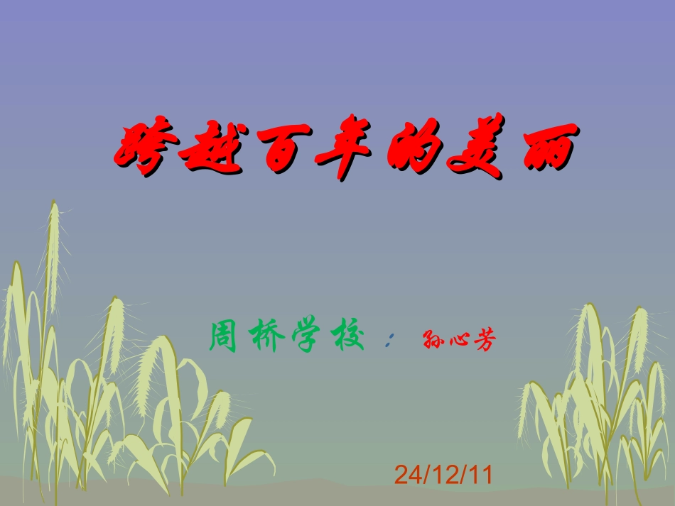 《跨越百年的美丽》课件1_第1页