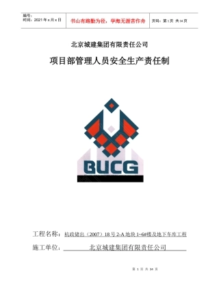 项目部安全生产责任制151529290