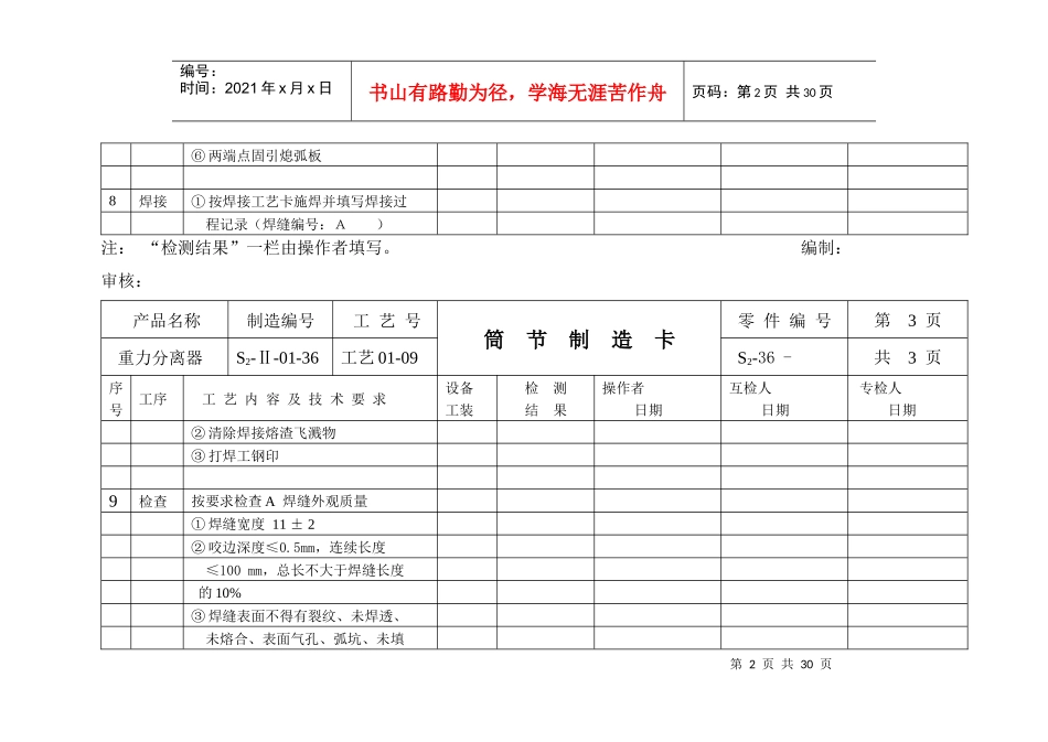 生产工序流转卡汇编_第2页