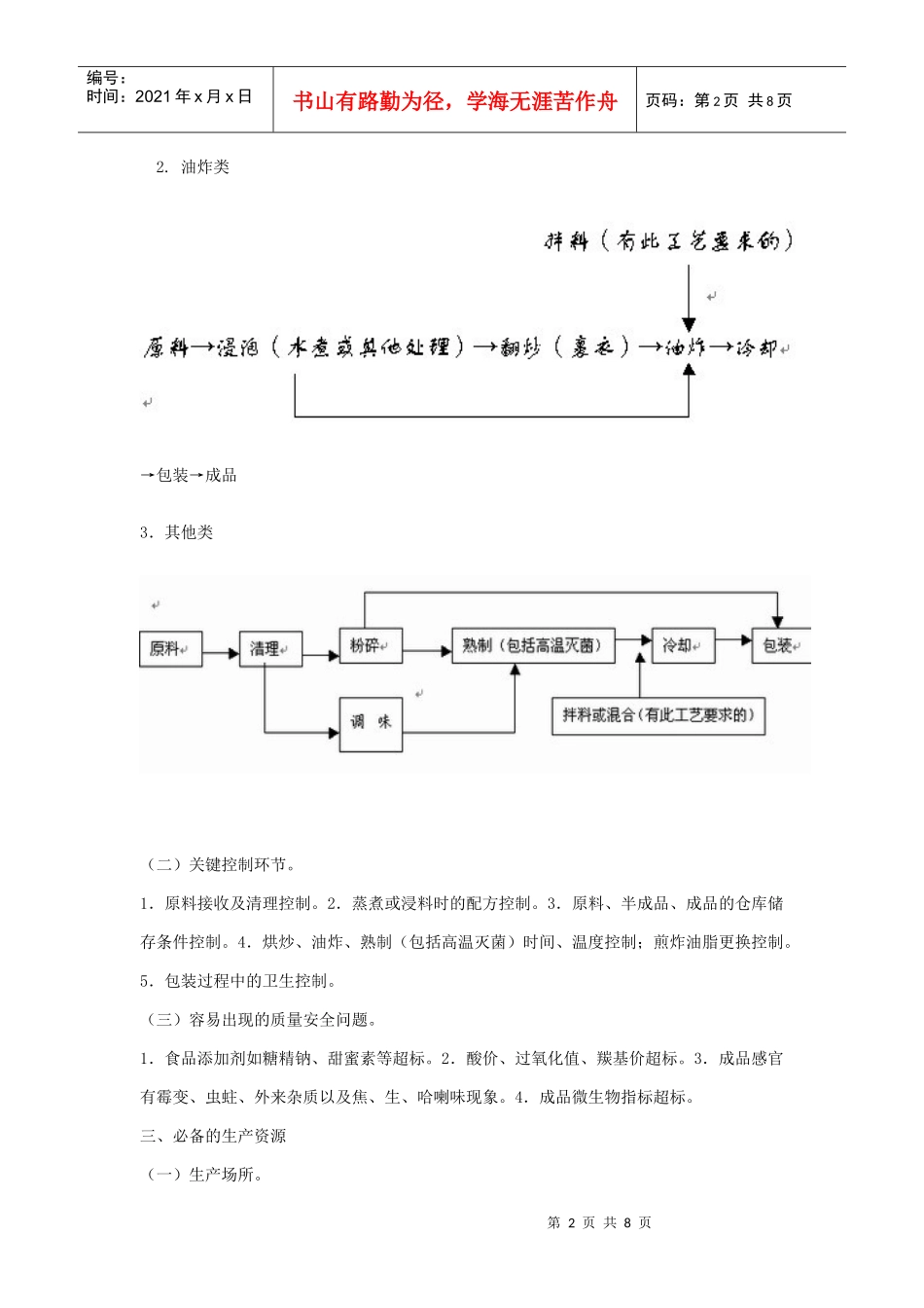 炒货食品及坚果制品生产许可证审查细则_第2页
