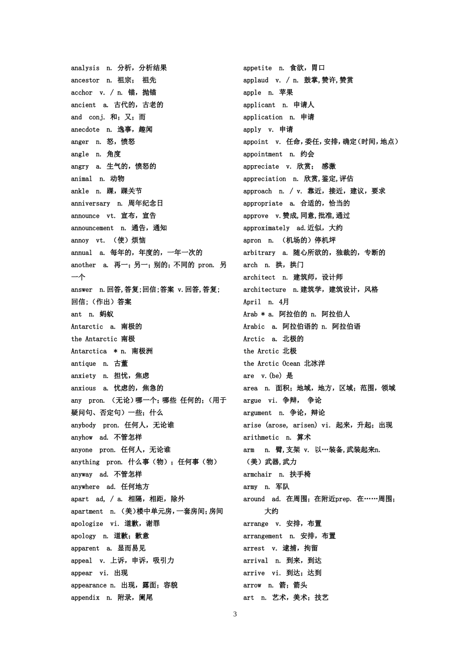 2013湖南高考词汇表与高频难词_第3页