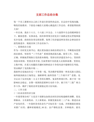 支部工作总结合集 