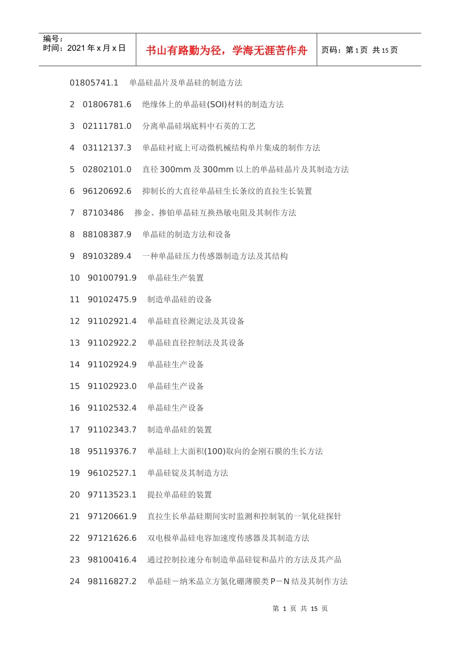 生产单晶硅制备及其应用工艺技术_第1页