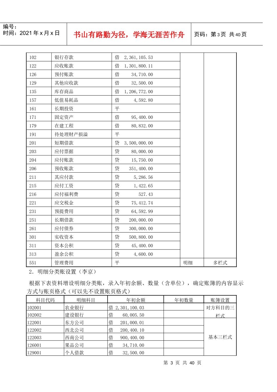 会计信息化库存管理存货核算系统实验指导书_第3页