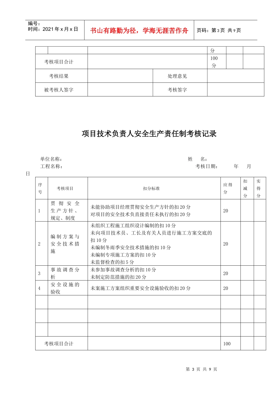 4、安全生产责任制考核表_第3页