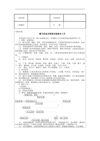 暖卫设备及管道安装基本工艺