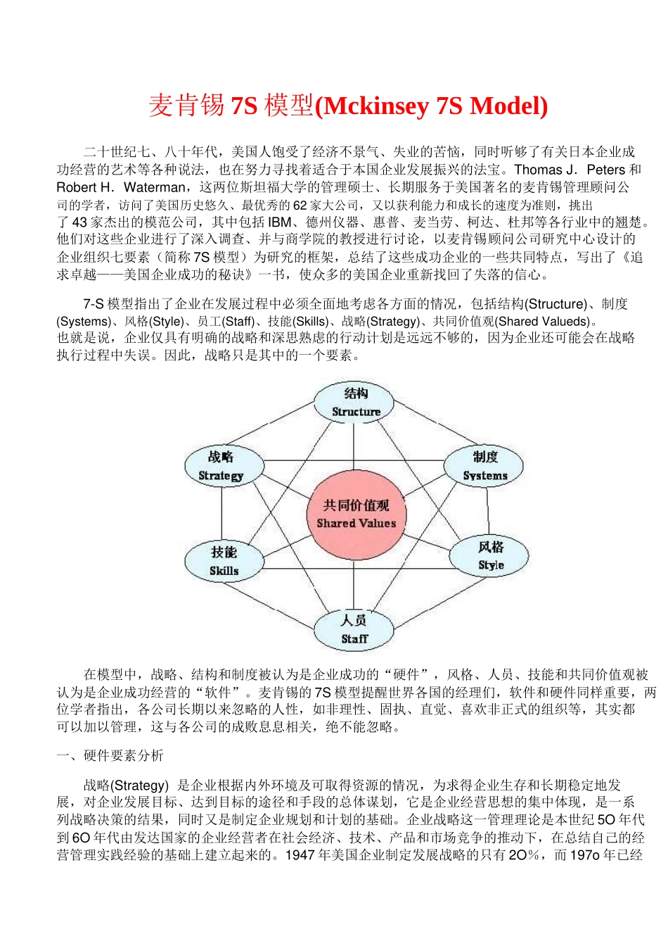 某咨询7S模型_Mckinsey7SModel__第1页